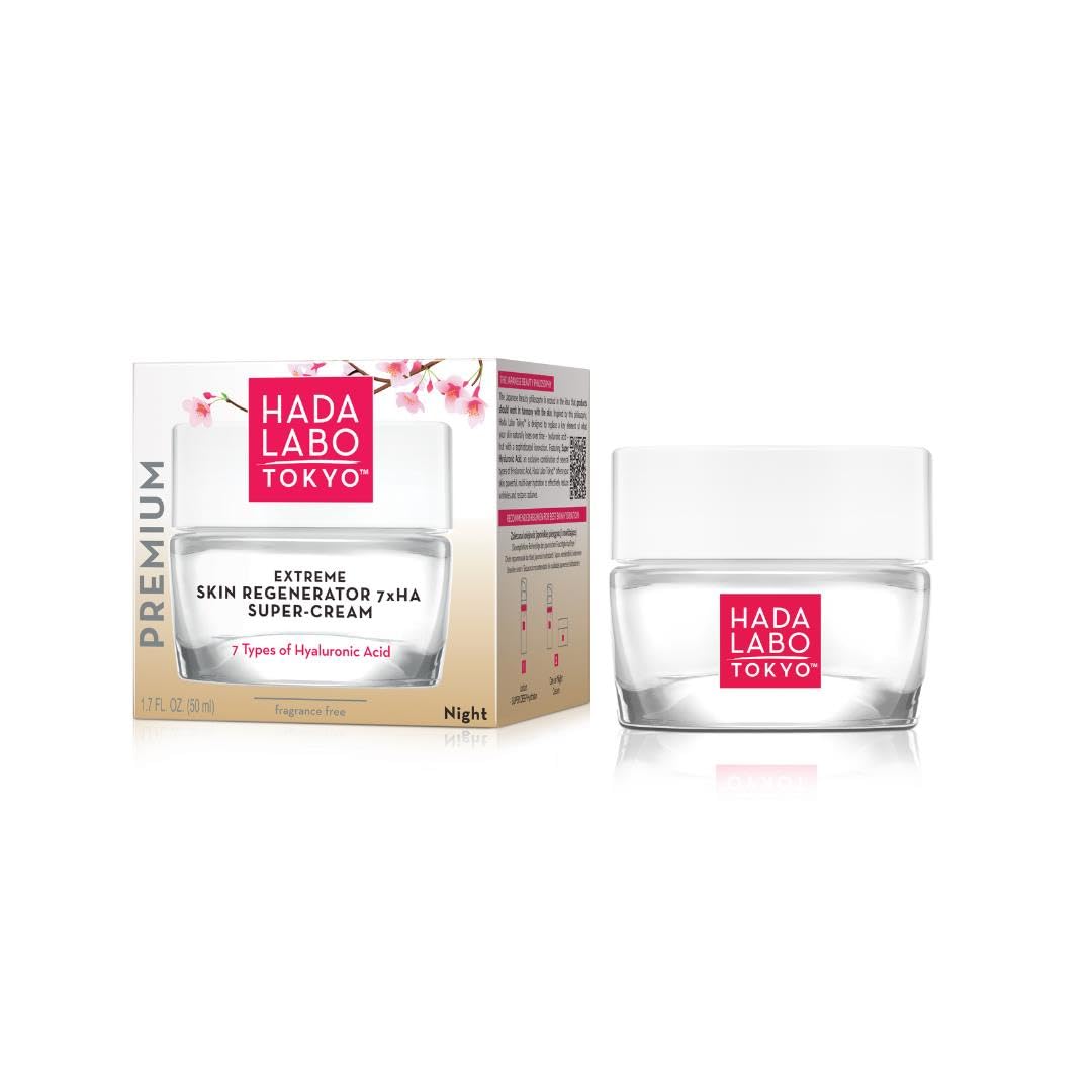Hada Labo Tokyo Premium Extreme Skin Regenerator Super Cream Night Cream with 7 Hyaluronic Acids, 50 ml