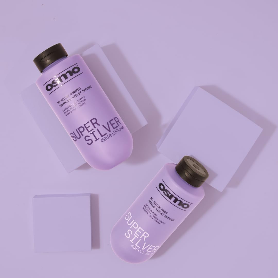 OSMO Super Silver Toning Mask 400ml | Vegan Violet Pigment for Ashy Blonde & Grey Hair 7
