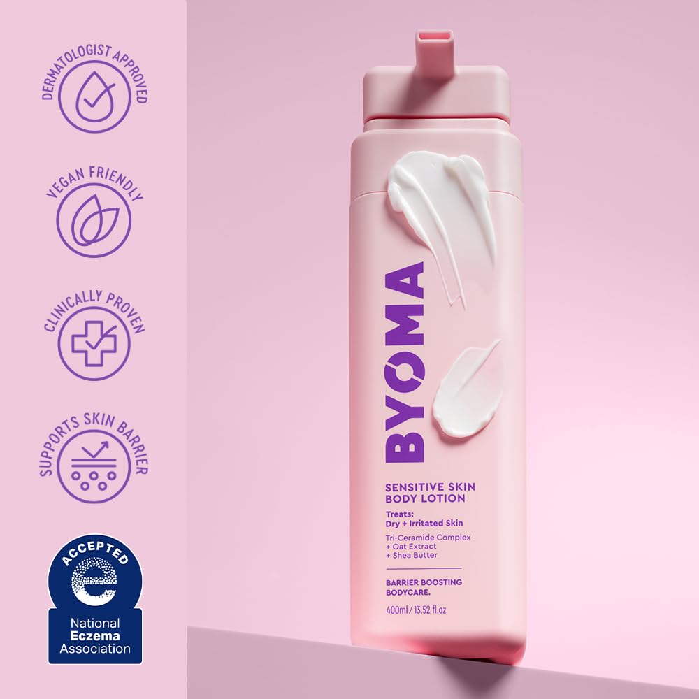 BYOMA Sensitive Body Lotion 400ml: Fragrance-Free Moisturiser with Oat Extract & Shea Butter 5