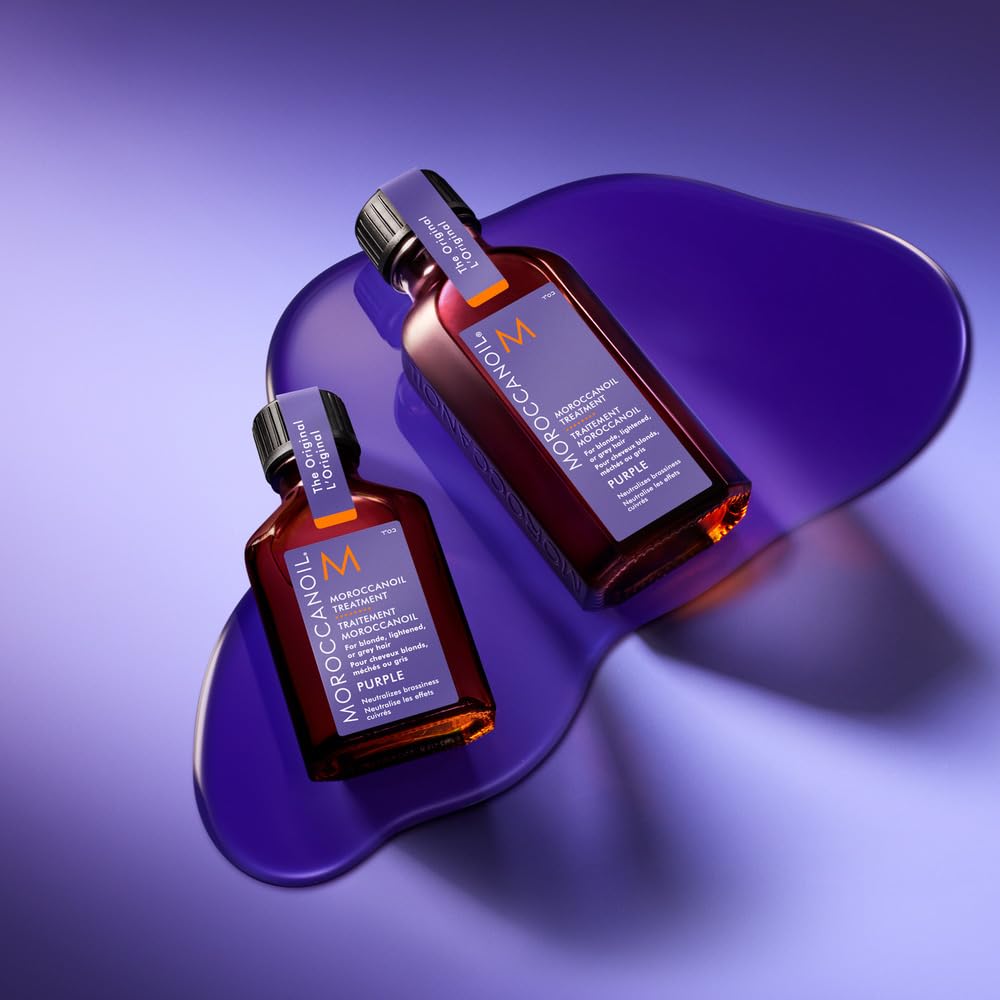 Moroccanoil Treatment Purple Hair Oil for Blonde, Highlighted, and Grey Hair 5