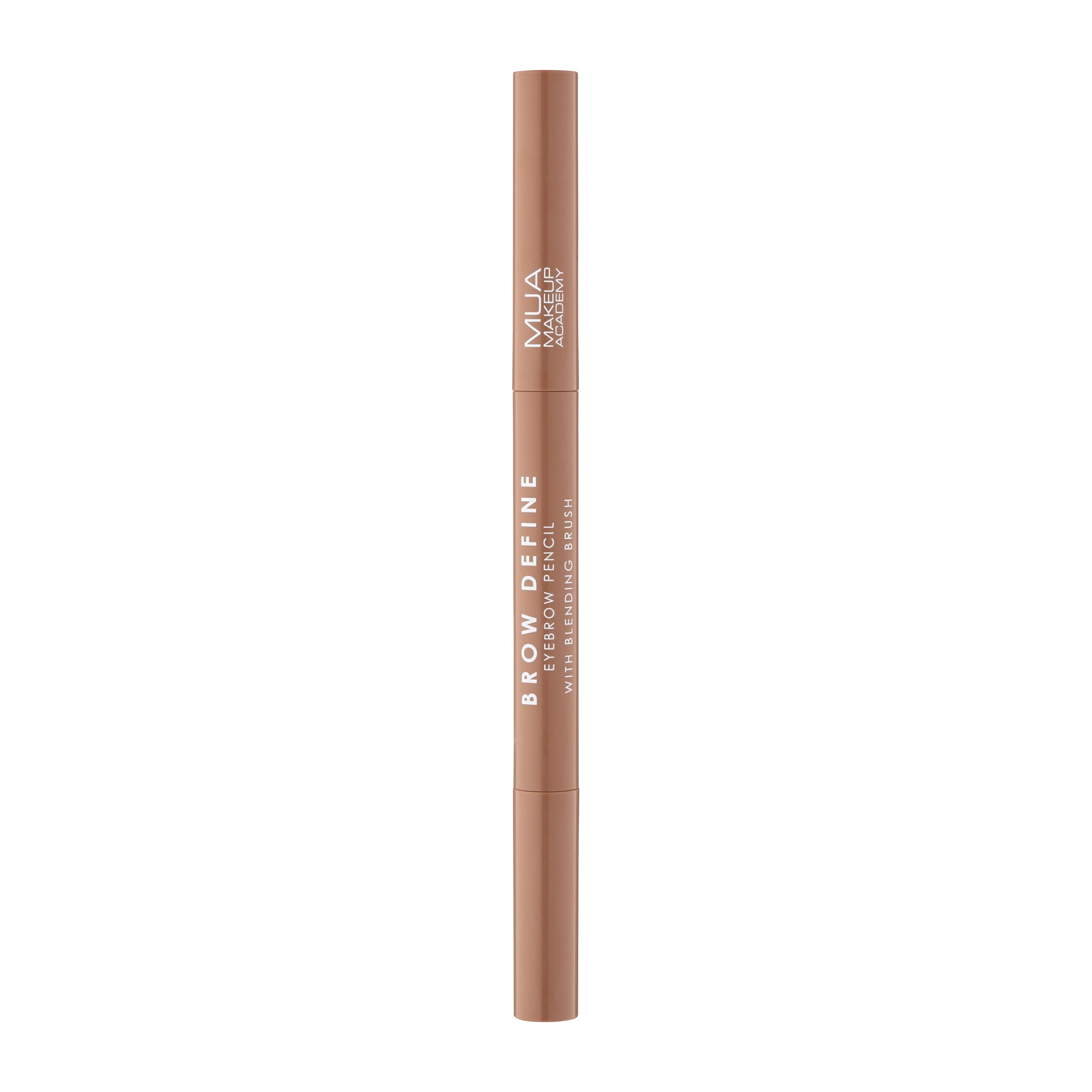 MUA Makeup Academy Brow Define Angled Eyebrow Pencil with Blending Brush, Light Brown, 0.25 g