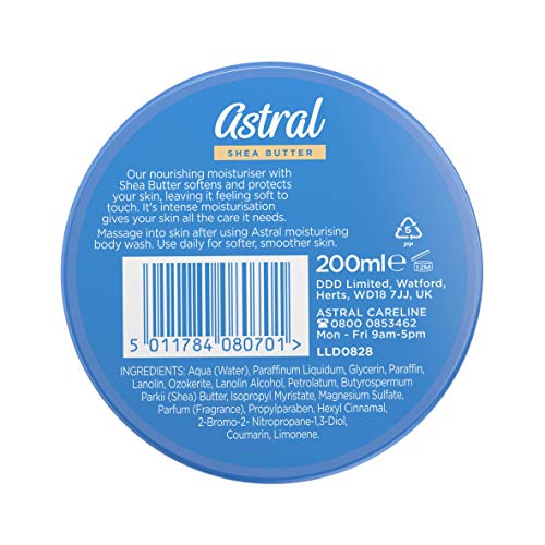 Astral Intensive Moisturiser Cream for Face & Body with Shea Butter 200ml 4