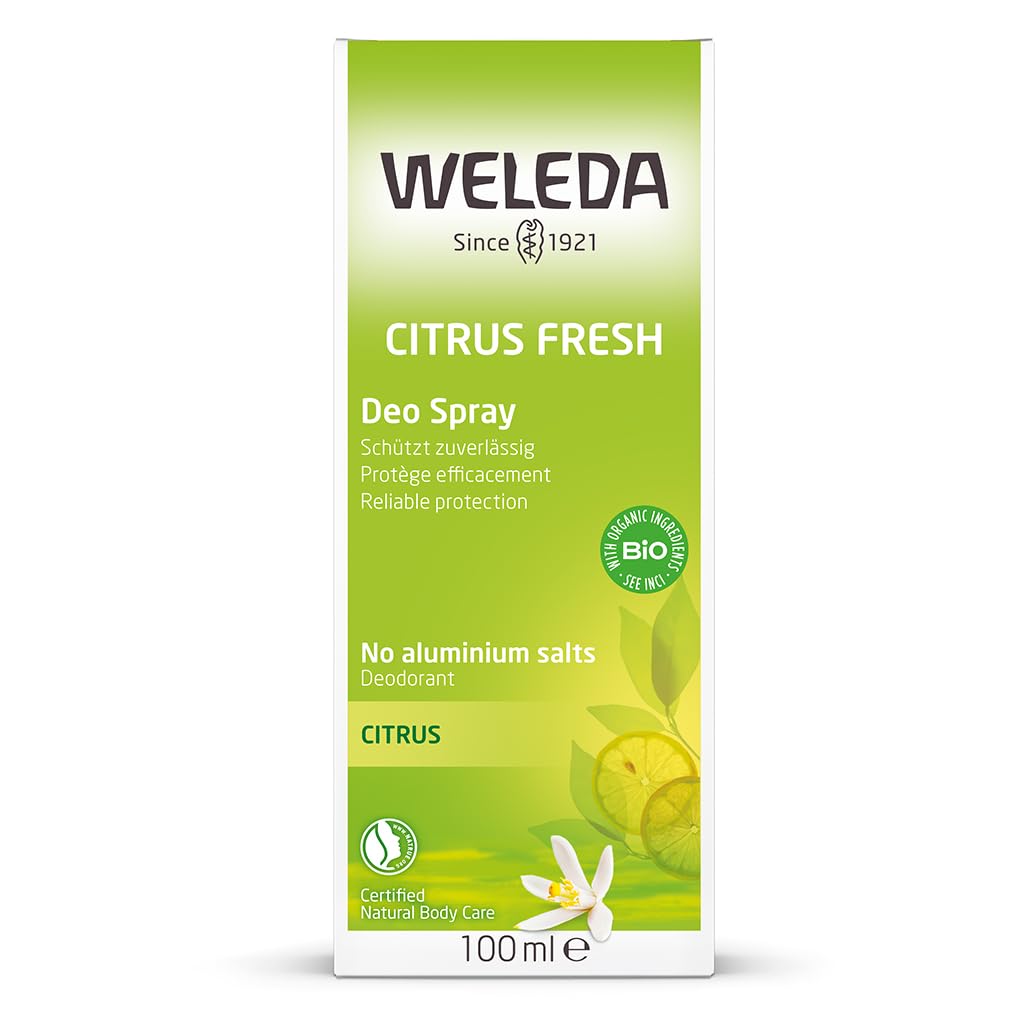 Weleda Citrus Deodorant Natural Spray with Lemon and Orange Essential Oils, 3.4 oz 3