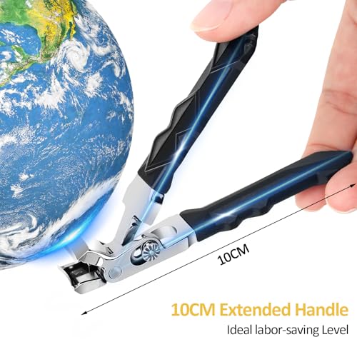 Euqvunn Ergonomic Angled Head Nail Clippers for Thick Nails with Catcher 3