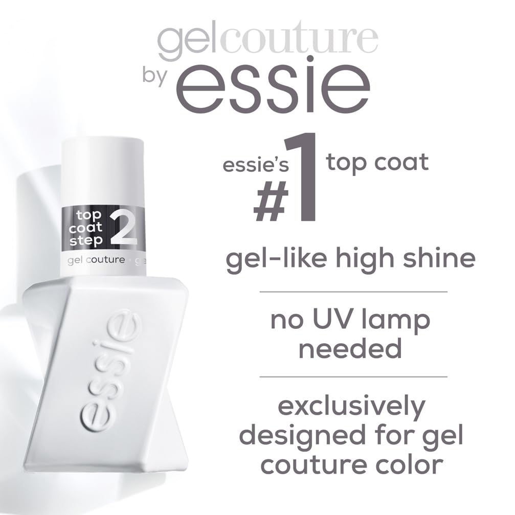 essie Gel Couture Topcoat Nail Polish for Up to 15 Days of Wear, High Shine, 13.5ml 4