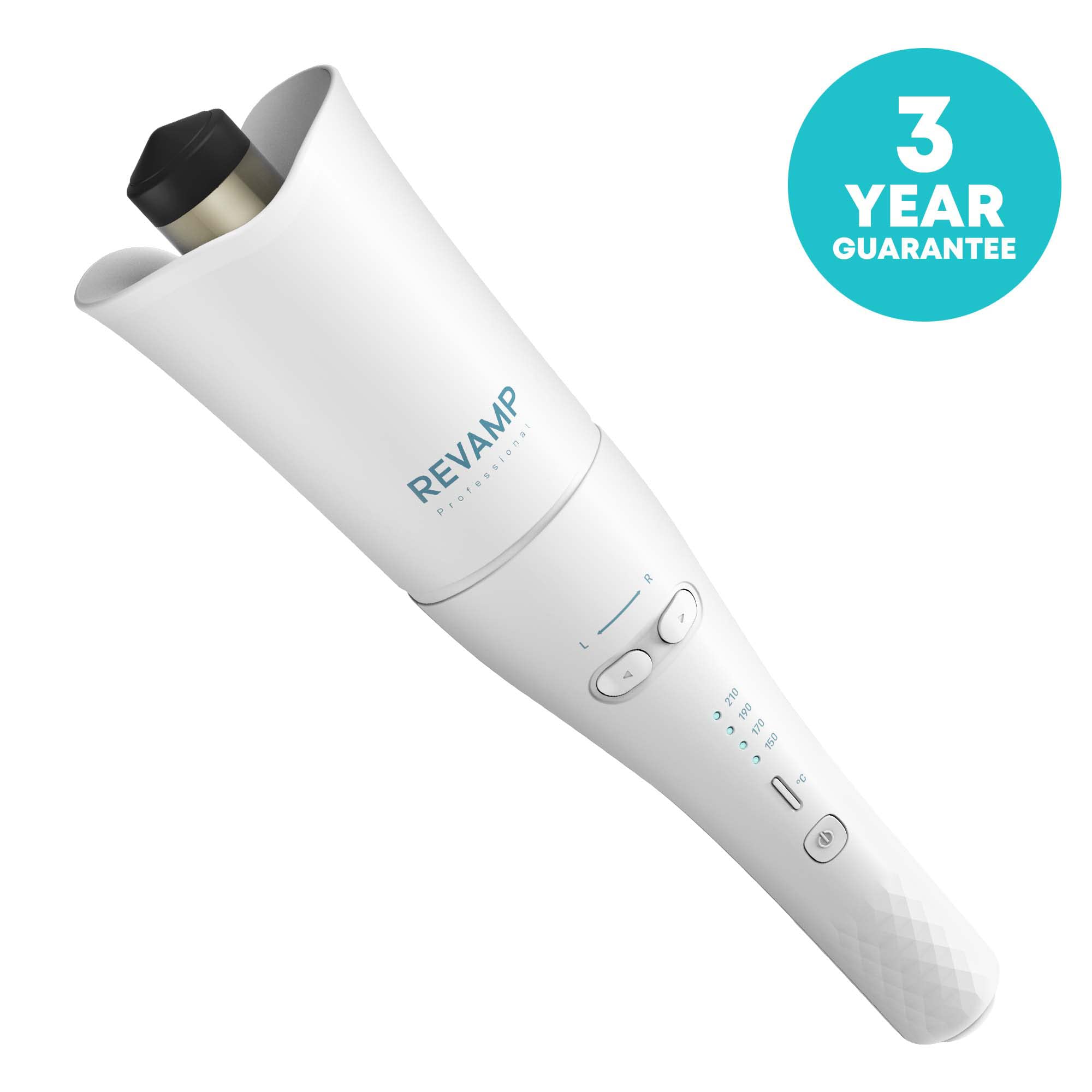 REVAMP Progloss Hollywood Curl Automatic Rotating Hair Curler with Ionic Ceramic Barrel