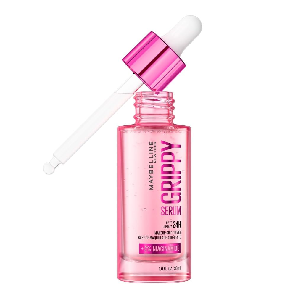 Maybelline Makeup Primer, The Grippy Serum Primer with 2% Niacinamide, Up to 24H Grip