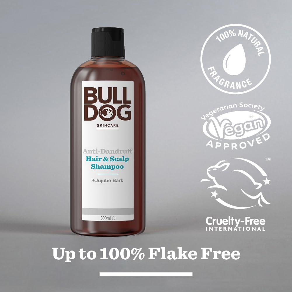 BULLDOG SKINCARE – Anti-Schuppen-Shampoo für Männer, schuppenfreie Kopfhaut, 300 ml 3