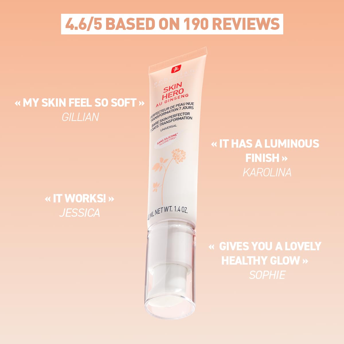 Erborian Skin Hero with White Ginseng Untinted Face Care for Bare Skin Perfection 6