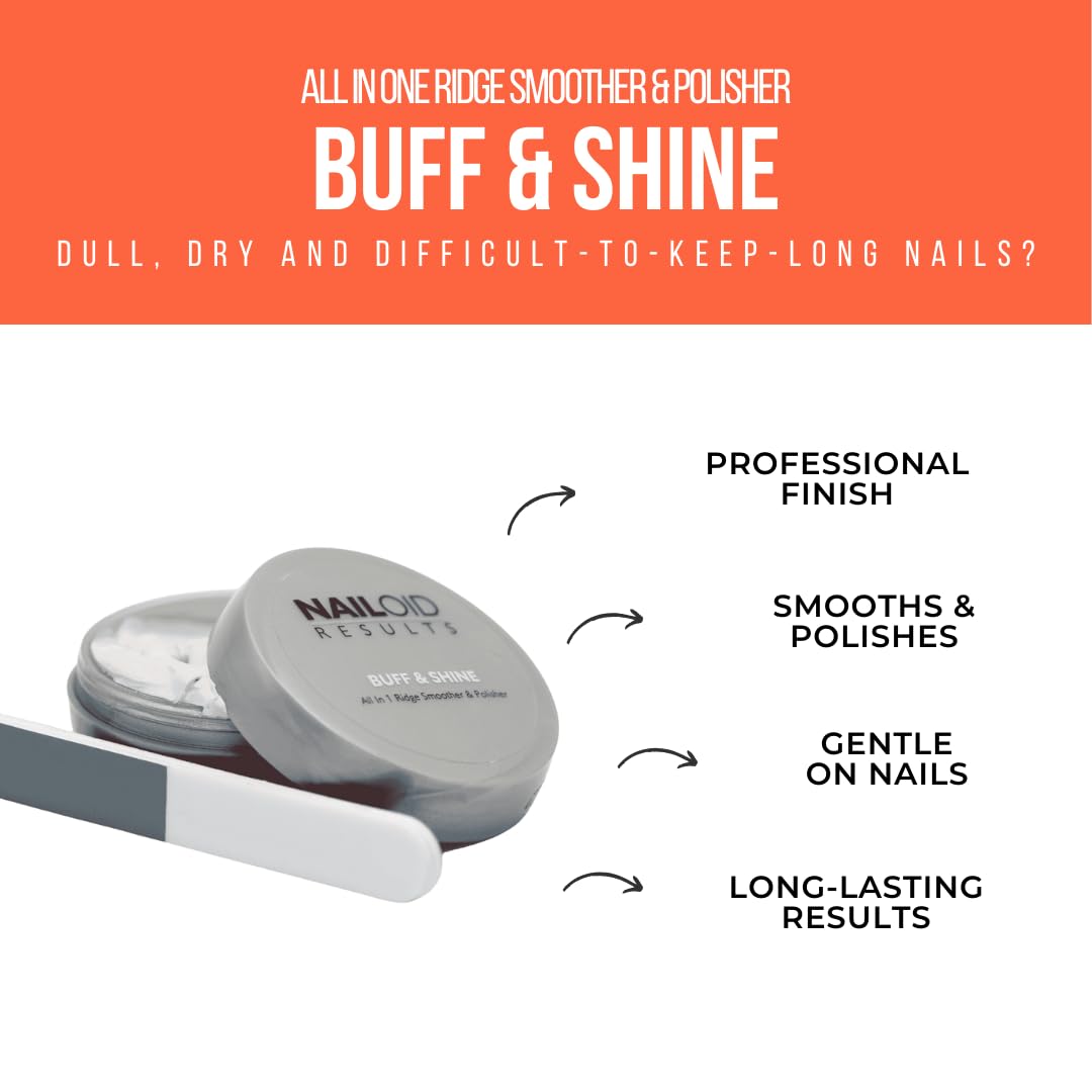 Nailoid Buff & Shine Nail Care Kit 15g for Ridge Smoothing and Natural Shine 4