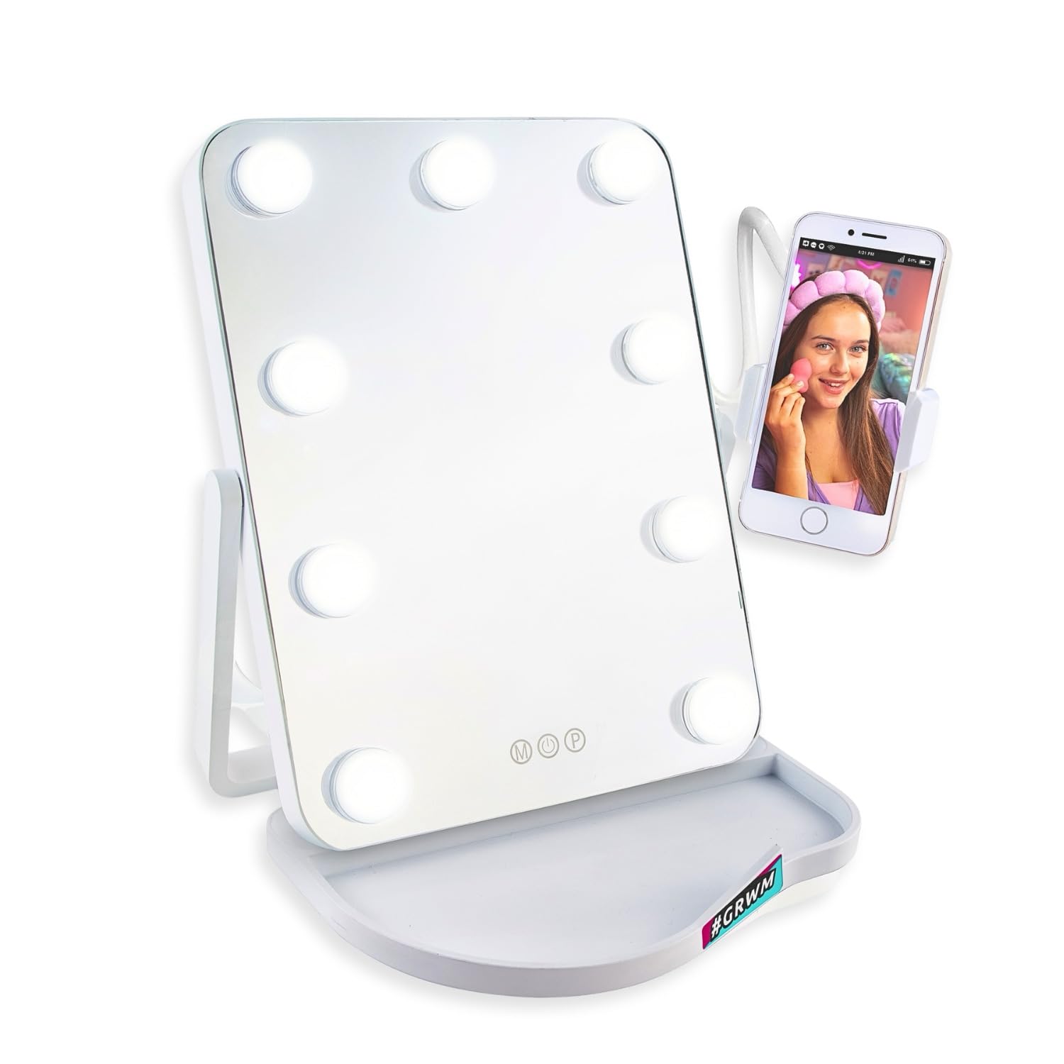 Studio Creator Large Hollywood Vanity Mirror with 3 Light Modes & Phone Holder