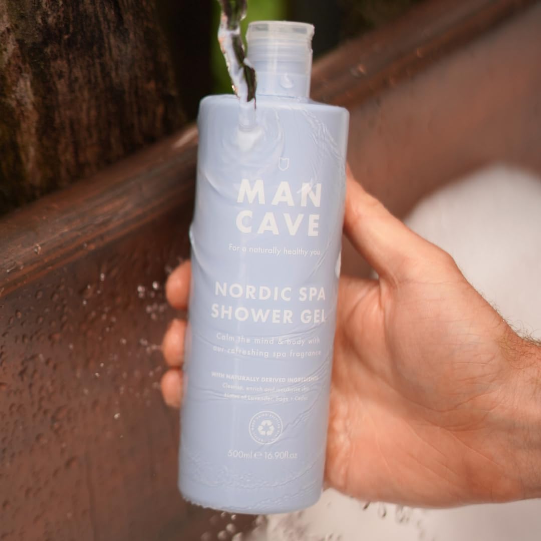 ManCave Nordic Spa Shower Gel for Men, Vegan, 500 ml, with Lavender, Sage & Cedar 5