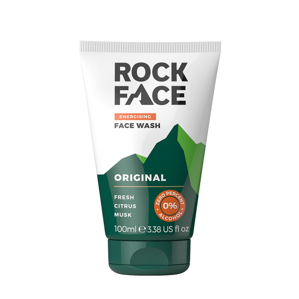 Rock Face Energising Face Wash for Men - Everyday Foaming Wash with Citrus & Lemon Scent, 100ml
