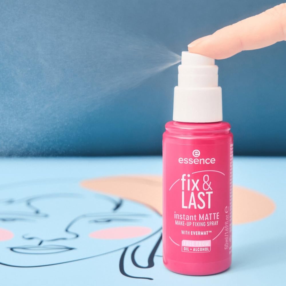 essence fix & LAST instant MATTE MAKE-UP FIXING SPRAY for Long-Lasting Matte Finish 4
