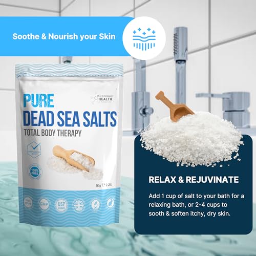 Reines Totes-Meer-Salz – Premium-Badesalz für Muskelregeneration und Entspannung, luxuriöses Totes-Meer-Salz für Bäder zur ganzheitlichen Körpertherapie, 1 kg 3