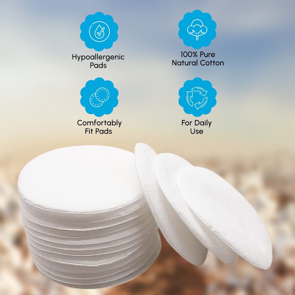 1ABOVE 240-Pack Round Cotton Wool Pads: 100% Pure Cotton for Gentle Facial Cleansing & Makeup Removal 4