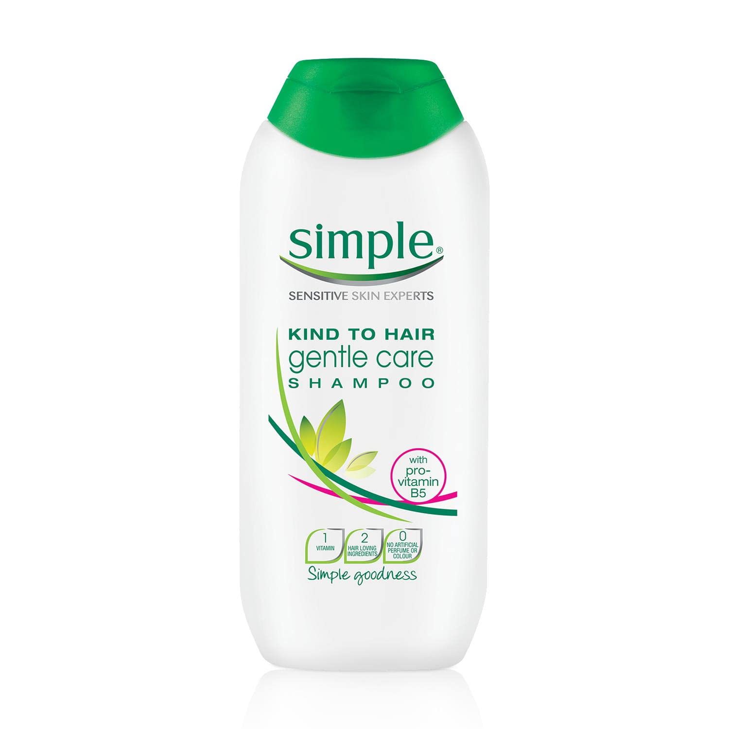 Simple Gentle Unscented Shampoo with Pro-Vitamin B5 for Dry Scalp and Family Use