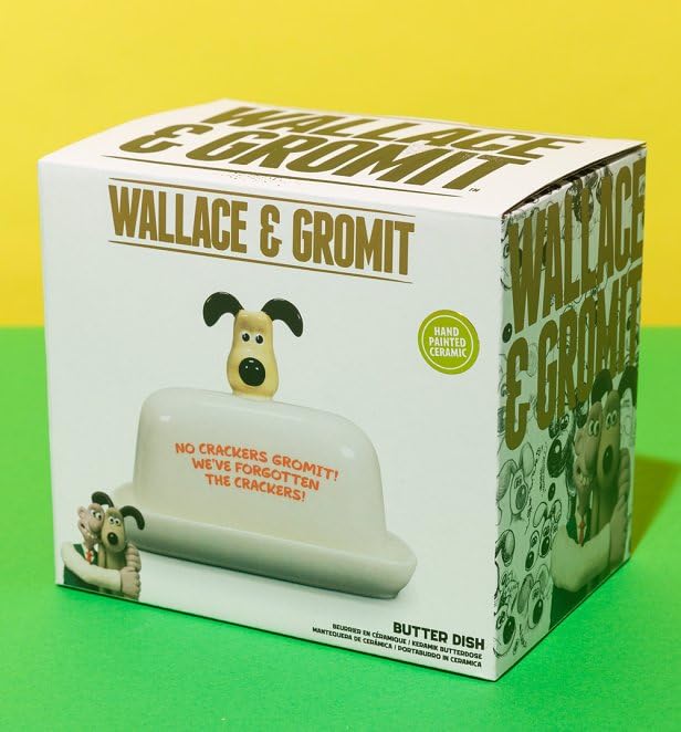 Half Moon Bay Wallace and Gromit Ceramic Butter Dish with Gromit Head Lid 4