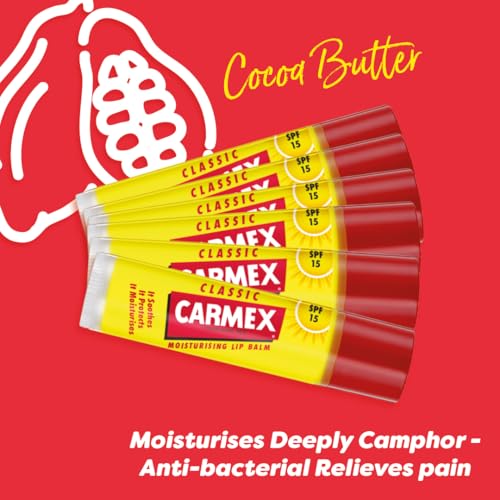 Carmex Classic Lip Balm Stick Set with SPF 15 Sun Protection - 6 Pack 4