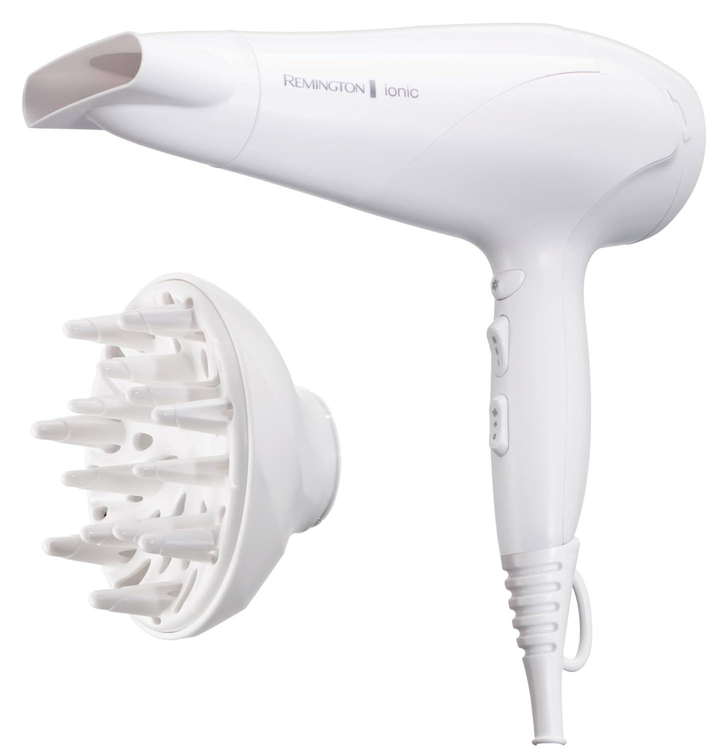 Remington D3199 2200W Ionic Hair Dryer with Diffuser & Concentrator for Frizz-Free Shine