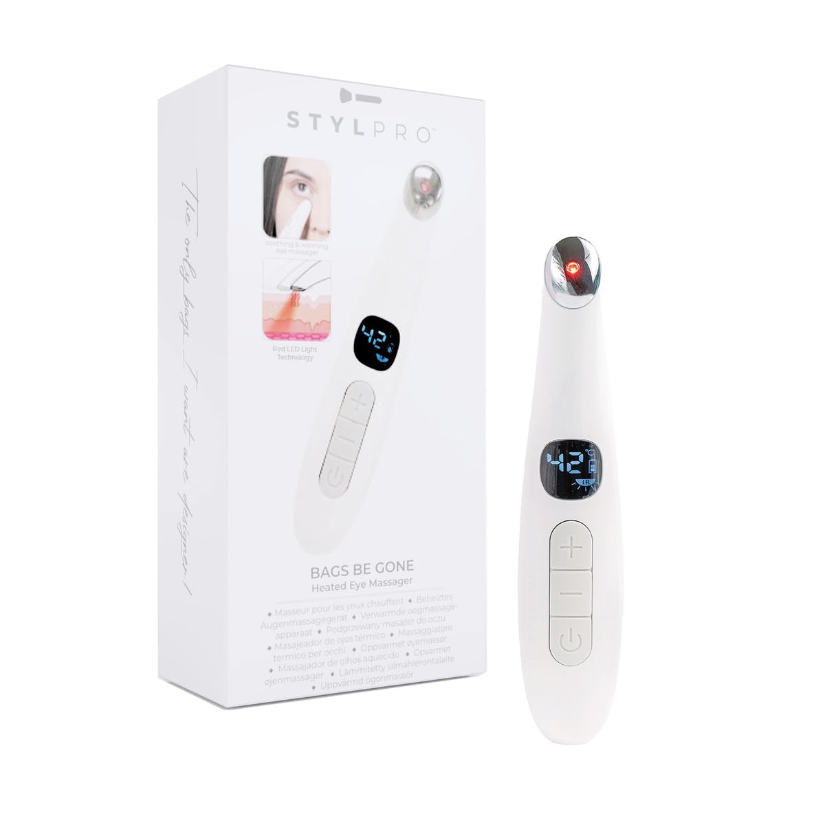 STYLPRO Bags Be Gone Heated Eye Massager for Puffiness and Wrinkles