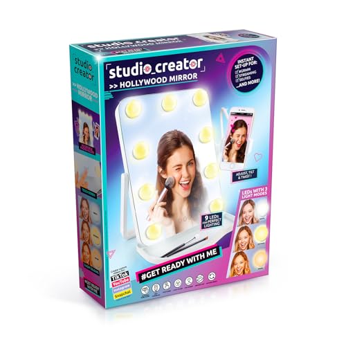 Studio Creator Large Hollywood Vanity Mirror with 3 Light Modes & Phone Holder