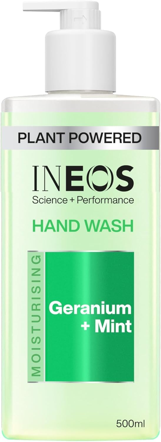 INEOS Skin Science Hand Wash with Provitamin B5, Geranium + Mint, 500ml