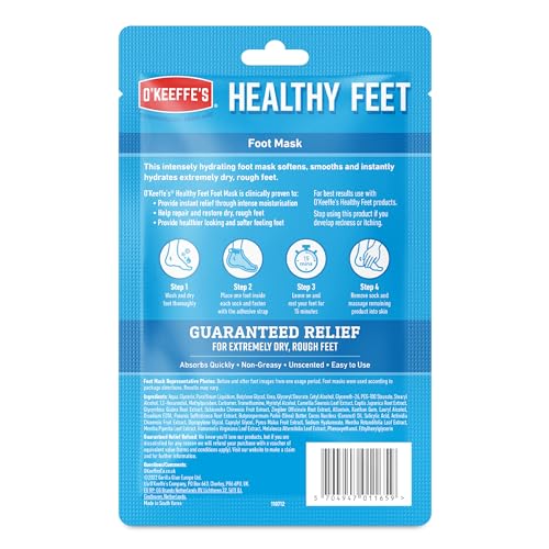 O'Keeffe's Healthy Feet Fußmaske – Intensiv feuchtigkeitsspendende Sockenbehandlung 3