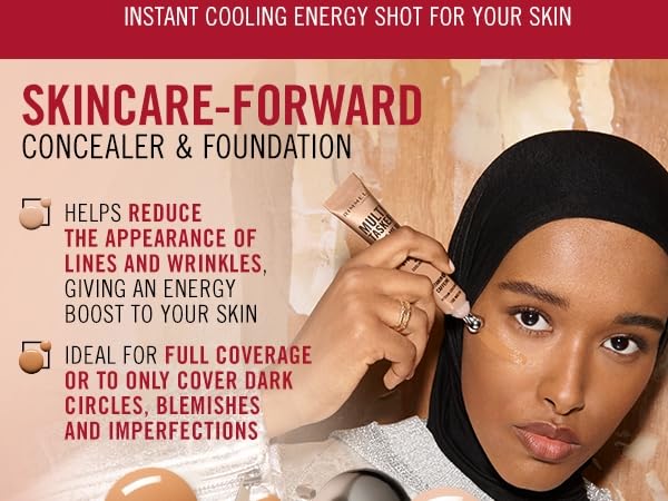 Rimmel Multi-Tasker Wake Me Up Foundation & Concealer 030 Light, Depuffs & Brightens 4