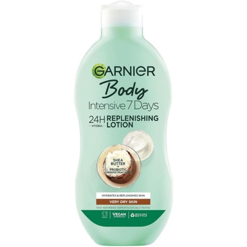 Garnier Intensive 7 Days Shea Butter Body Lotion with Probiotic Extract for Very Dry Skin 400ml