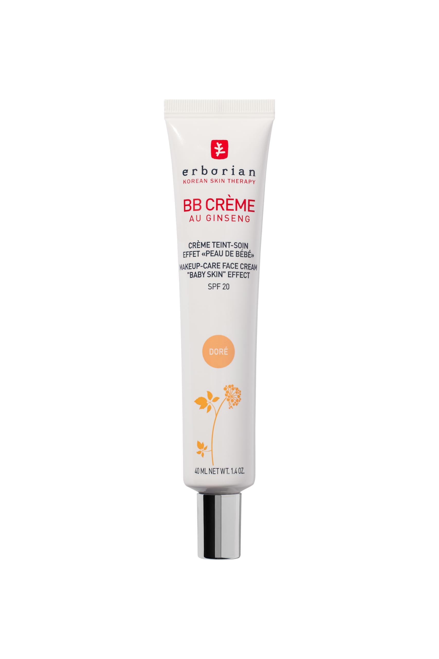 Erborian BB Cream With Ginseng SPF 20 - Complexion Cream for 'Baby Skin' Effect - Doré 40 ml