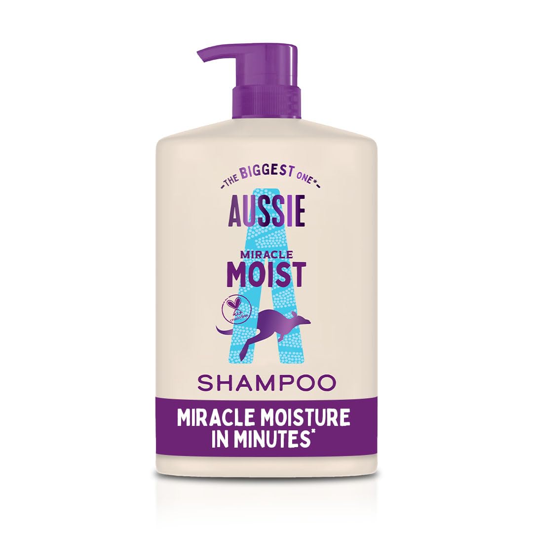 Aussie Miracle Moist Shampoo 1L XXL Value Pack Moisturizing Formula