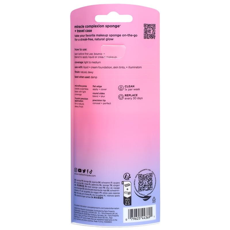 Real Techniques Miracle Complexion Schwamm + Reiseetui, 2 Stück 3