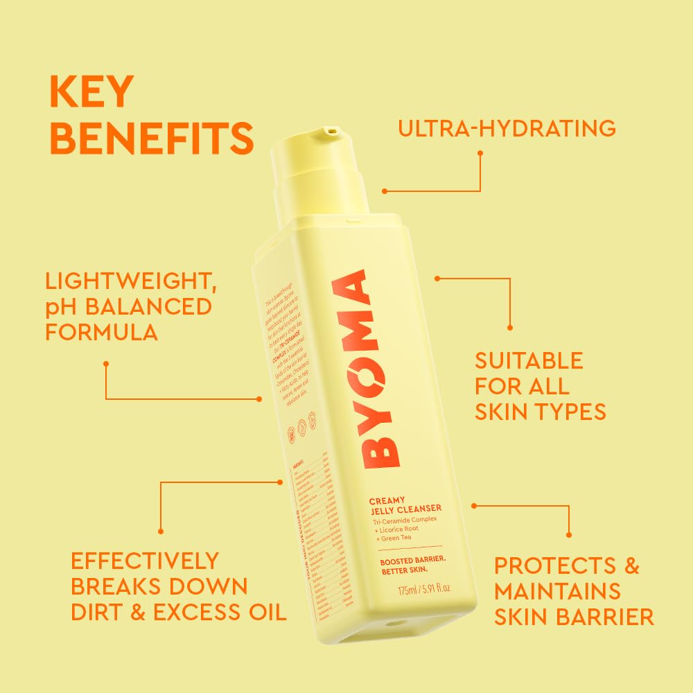 BYOMA Creamy Jelly Cleanser Hydrating Facial Cleanser 175ml 3