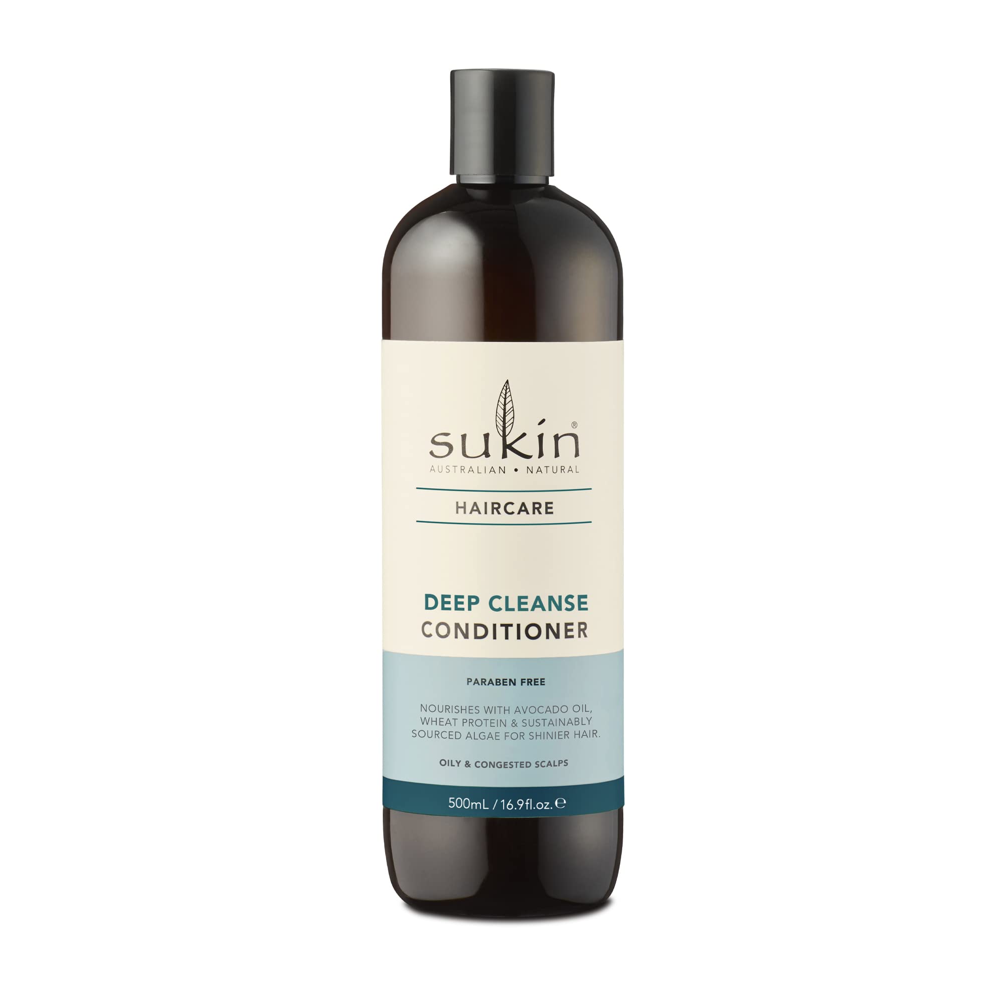 Sukin Deep Cleanse Conditioner 500ml for Oily and Congested Scalps with Wheat Protein
