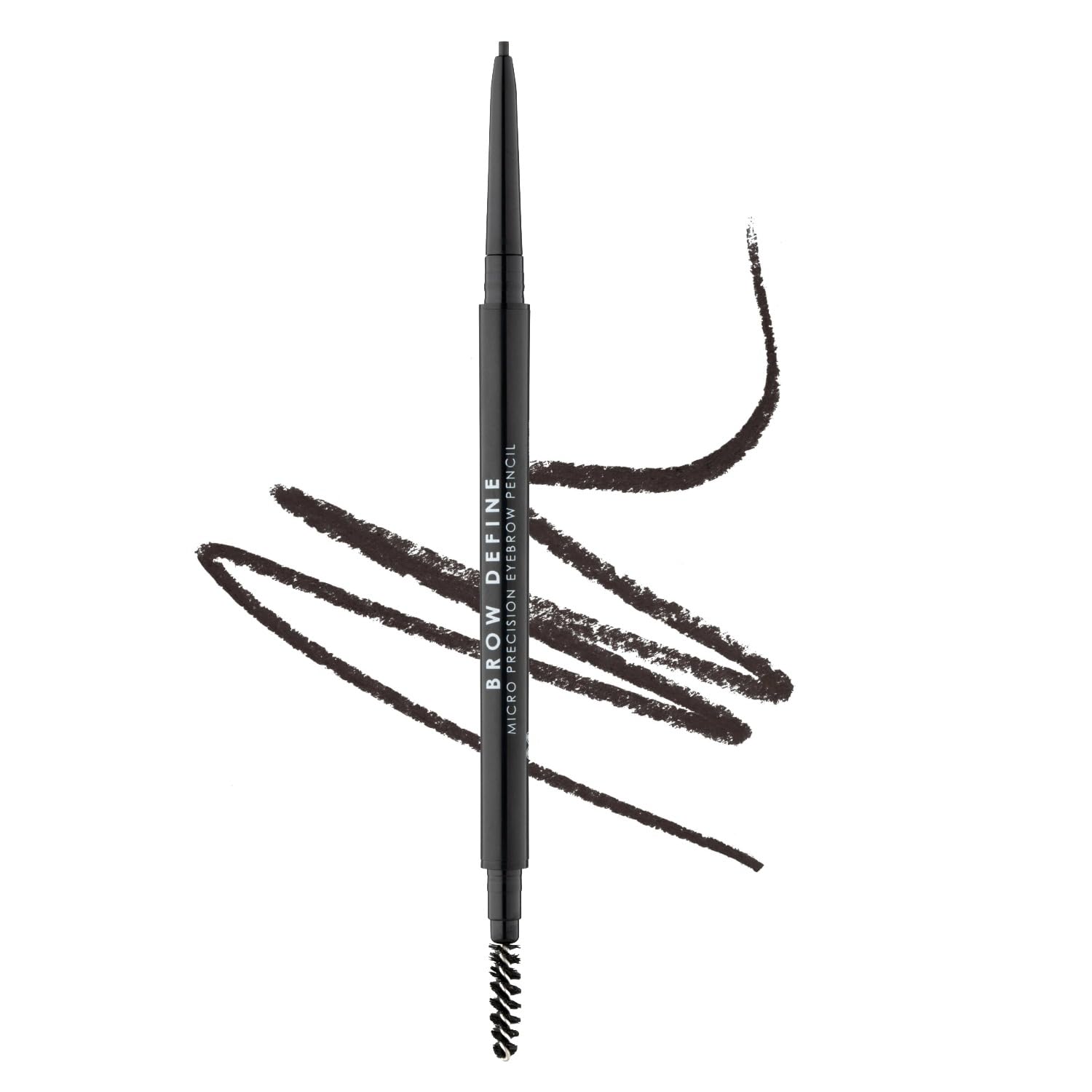 MUA Makeup Academy Brow Define, Mikro-Augenbrauenstift mit Bürstchen, Schwarz, 0,05 g – Vegan &amp; Tierversuchsfrei