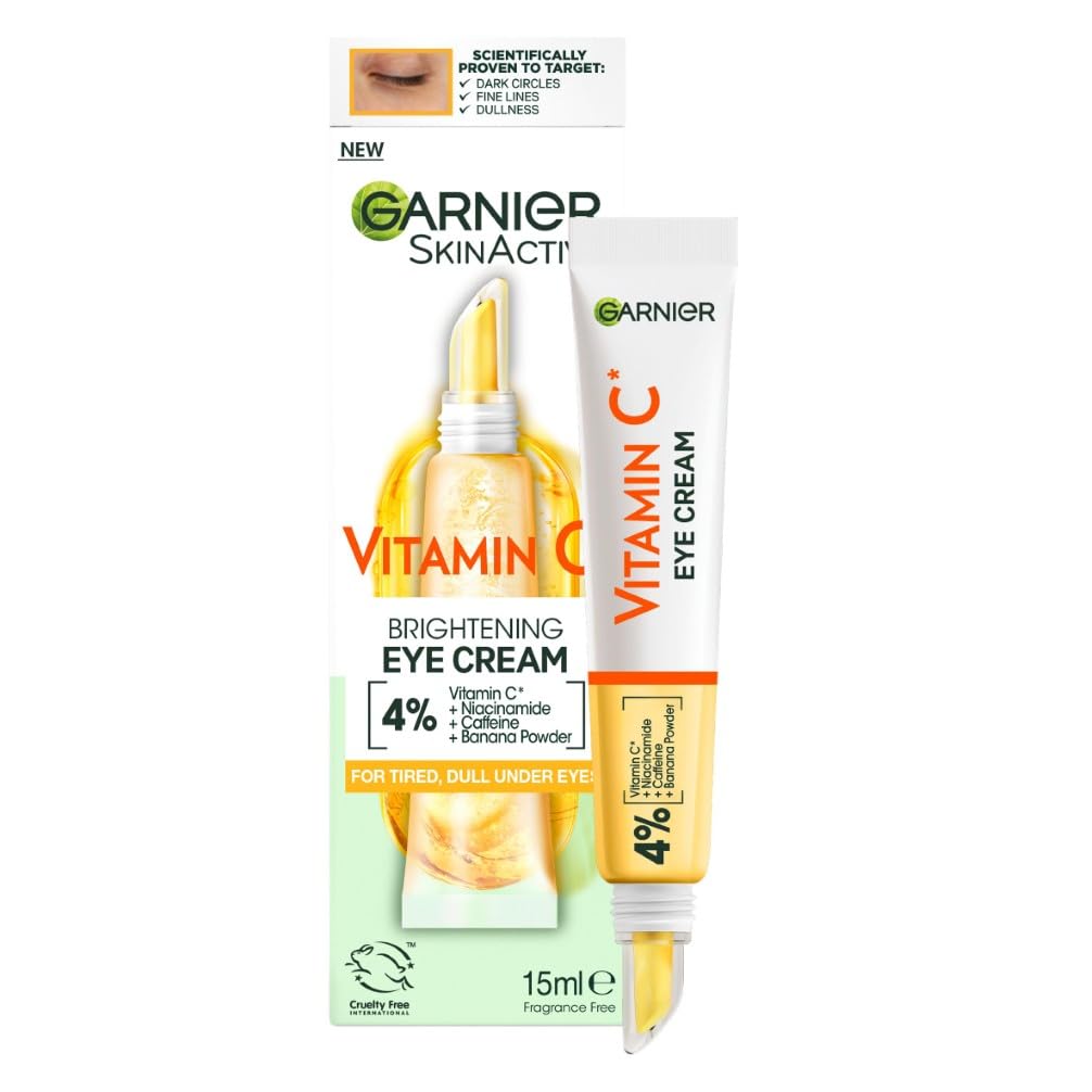 Garnier Vitamin C Eye Cream - Brightening Eye Treatment for Dark Circles (15ml)