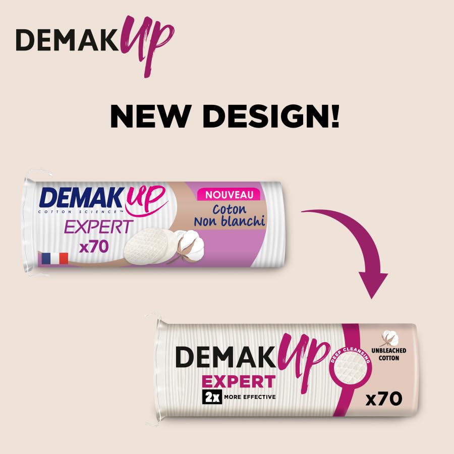 Demak'Up Expert Round Cotton Pads for Makeup Removal - 350 Count 7