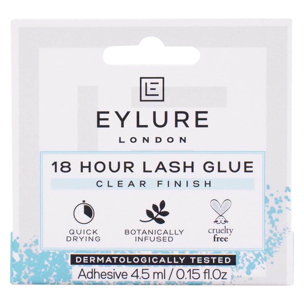 Eylure 18 Hour Latex-Free Lash Glue, Clear, 4.5 ml - Quick Drying Adhesive