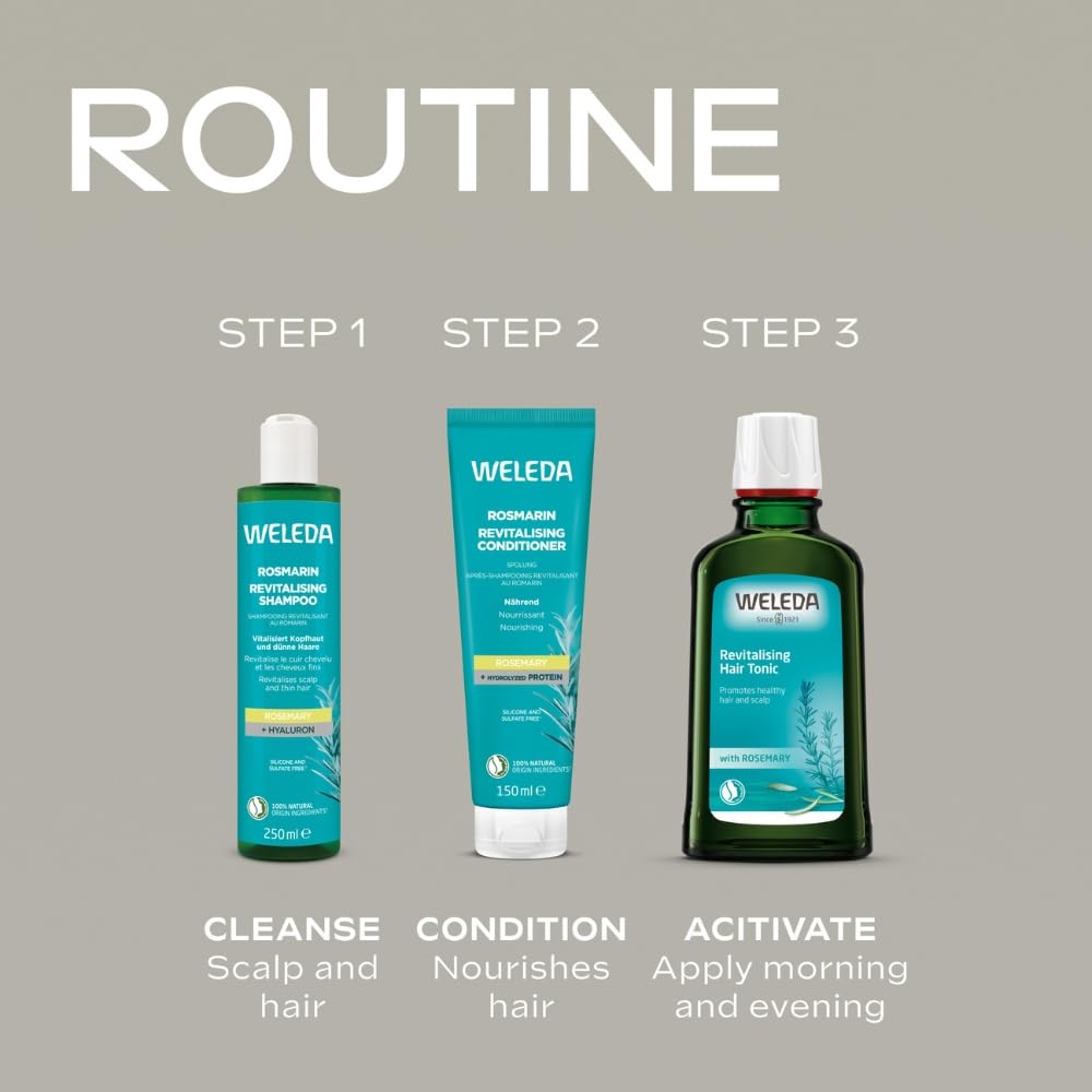 Weleda Rosemary Oil Revitalising Shampoo for Thinning Hair, Natural & Organic, 250ml 7