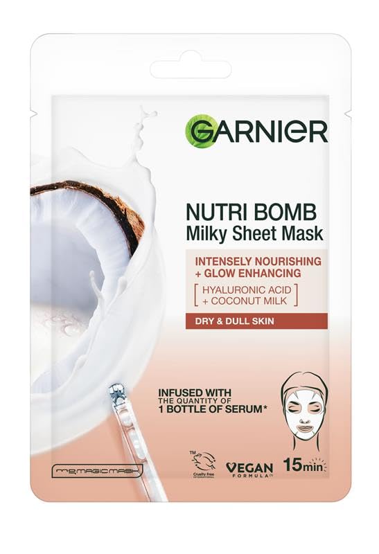 Garnier 12-Piece Sheet Mask Gift Set: Hydrating Face & Eye Masks with Hyaluronic Acid 9