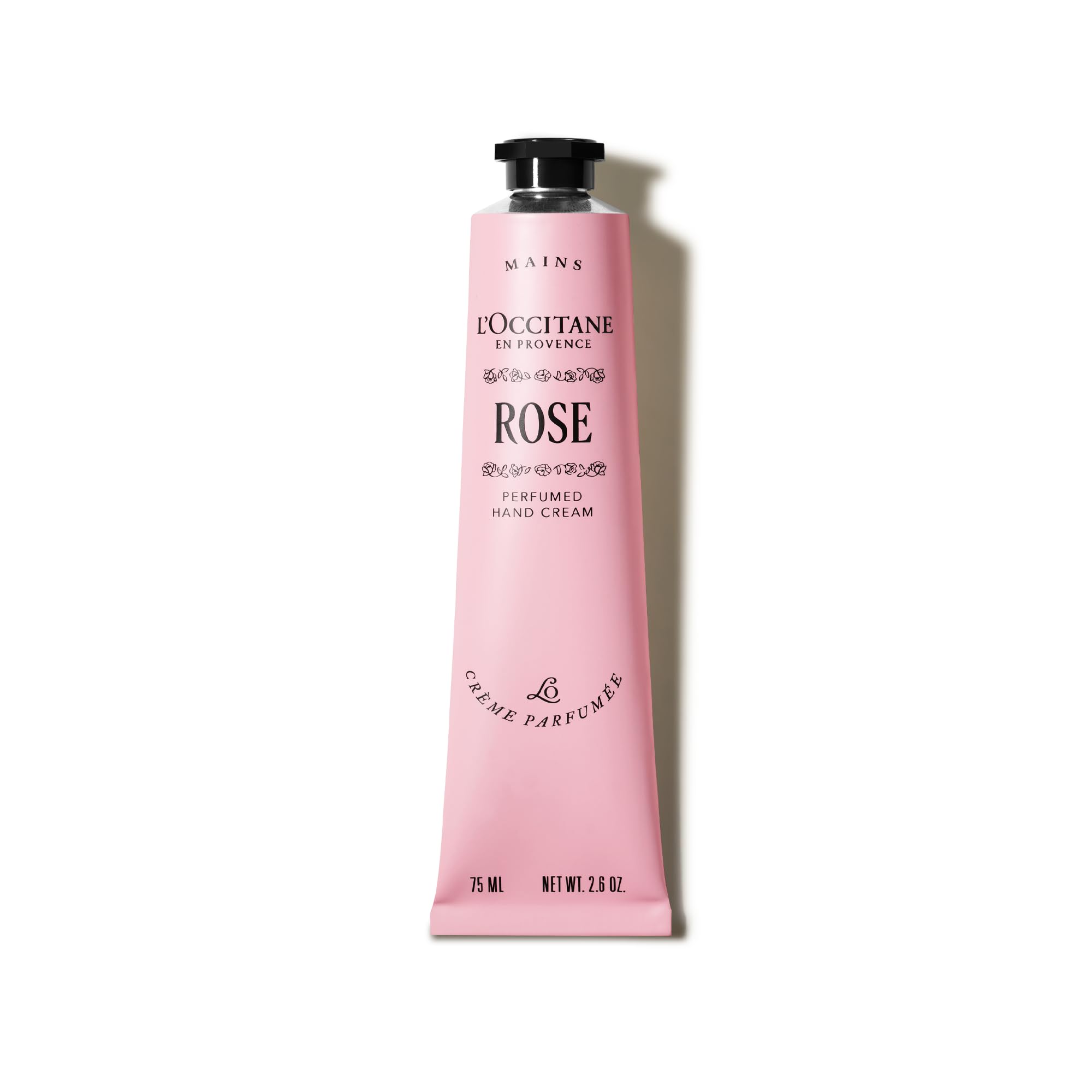 L'OCCITANE Rose Hand Cream 75ml - Nourishing & Hydrating Lotion with Romantic Floral Scent