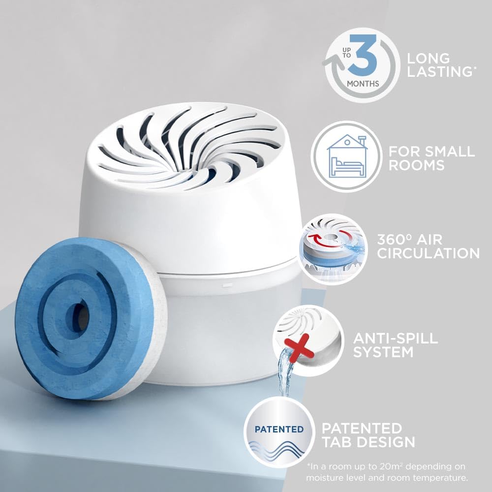 UniBond AERO 360° Humidity Absorber with 1x Refill, Dehumidifier for Rooms up to 20m² 5