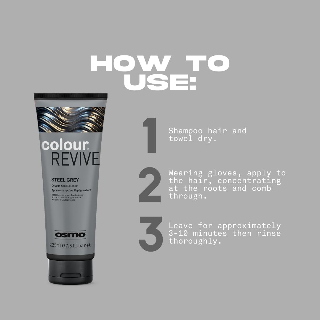 OSMO Color Revive Steel Grey Toning Mask | Vegan Conditioning Treatment 225ml 4