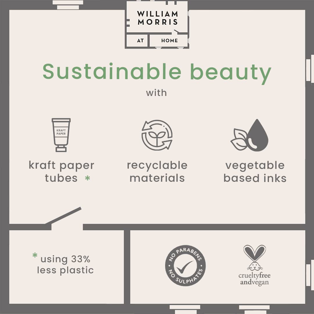 William Morris At Home Aloe & Lime Golden Lily Light Hand Cream 50ml - Vegan & Cruelty Free 3