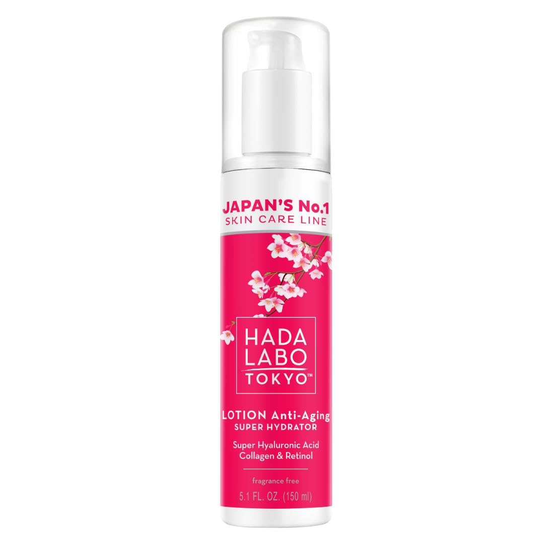 Hada Labo Tokyo Anti-Ageing Super Hydrator Lotion with Hyaluronic Acid, Collagen & Retinol, 150 ml