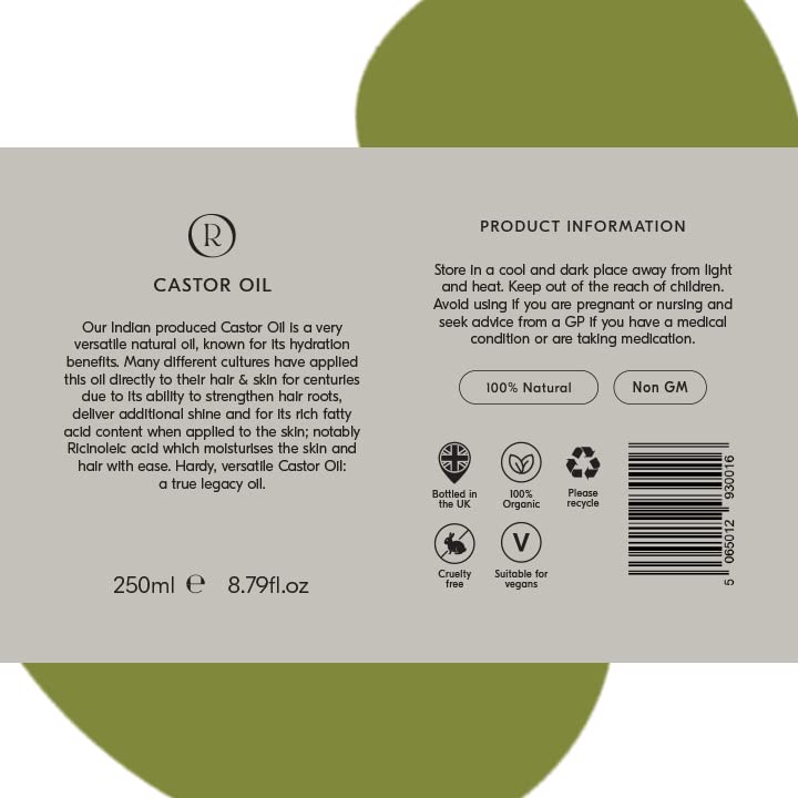 Roots Organic 100% Cold Pressed Castor Oil for Hair & Skin Nourishment 5