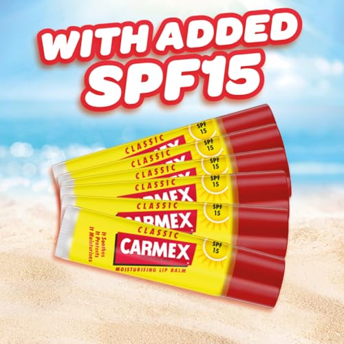 Carmex Classic Lip Balm Stick Set with SPF 15 Sun Protection - 6 Pack