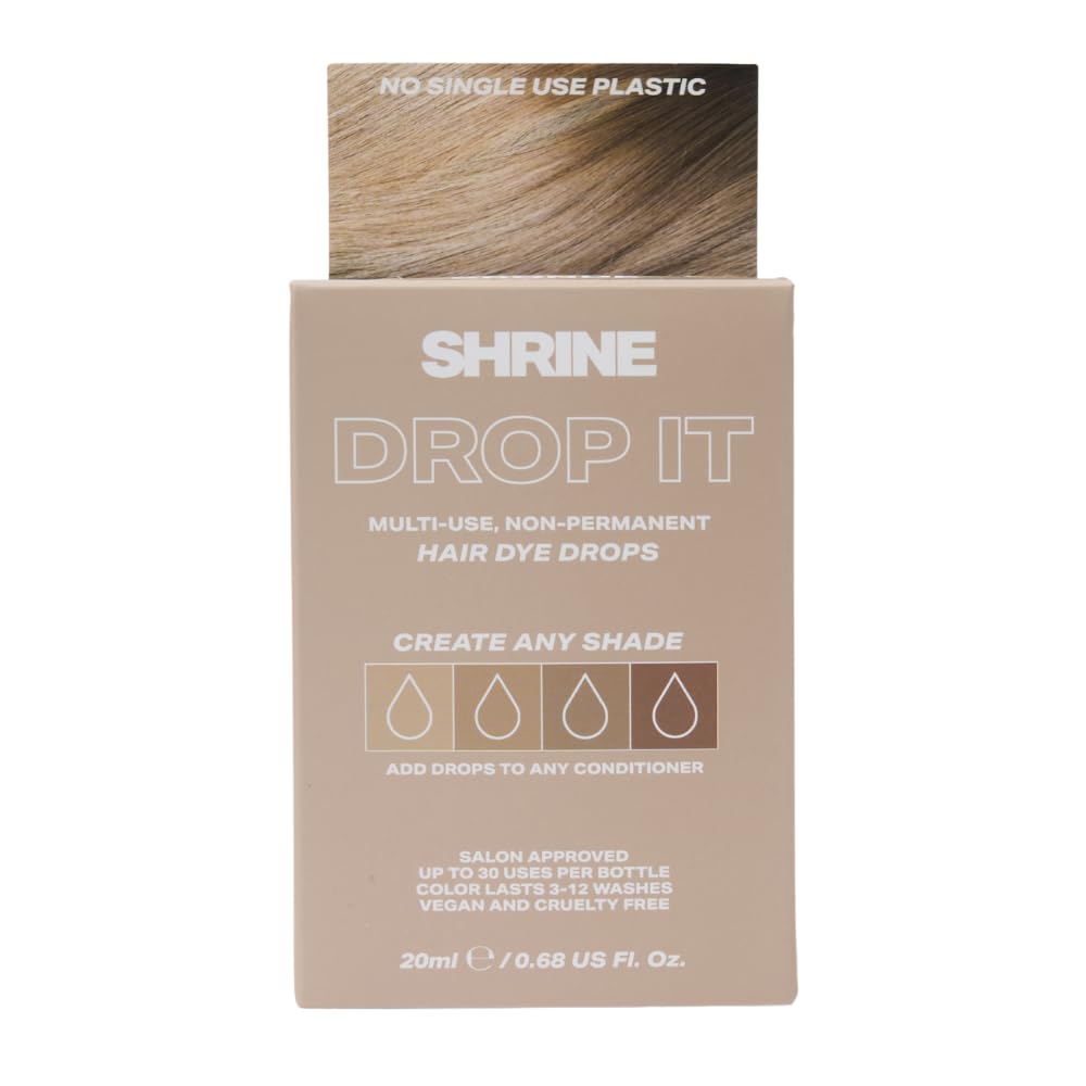 SHRINE Drop-It BRONDE Haarfarben-Tropfen | Semi-permanente, vegane, individuell anpassbare Haarfarbe | Mit Spülung mischen | Tierversuchsfreie, temporäre Bronde-Haarfarbe