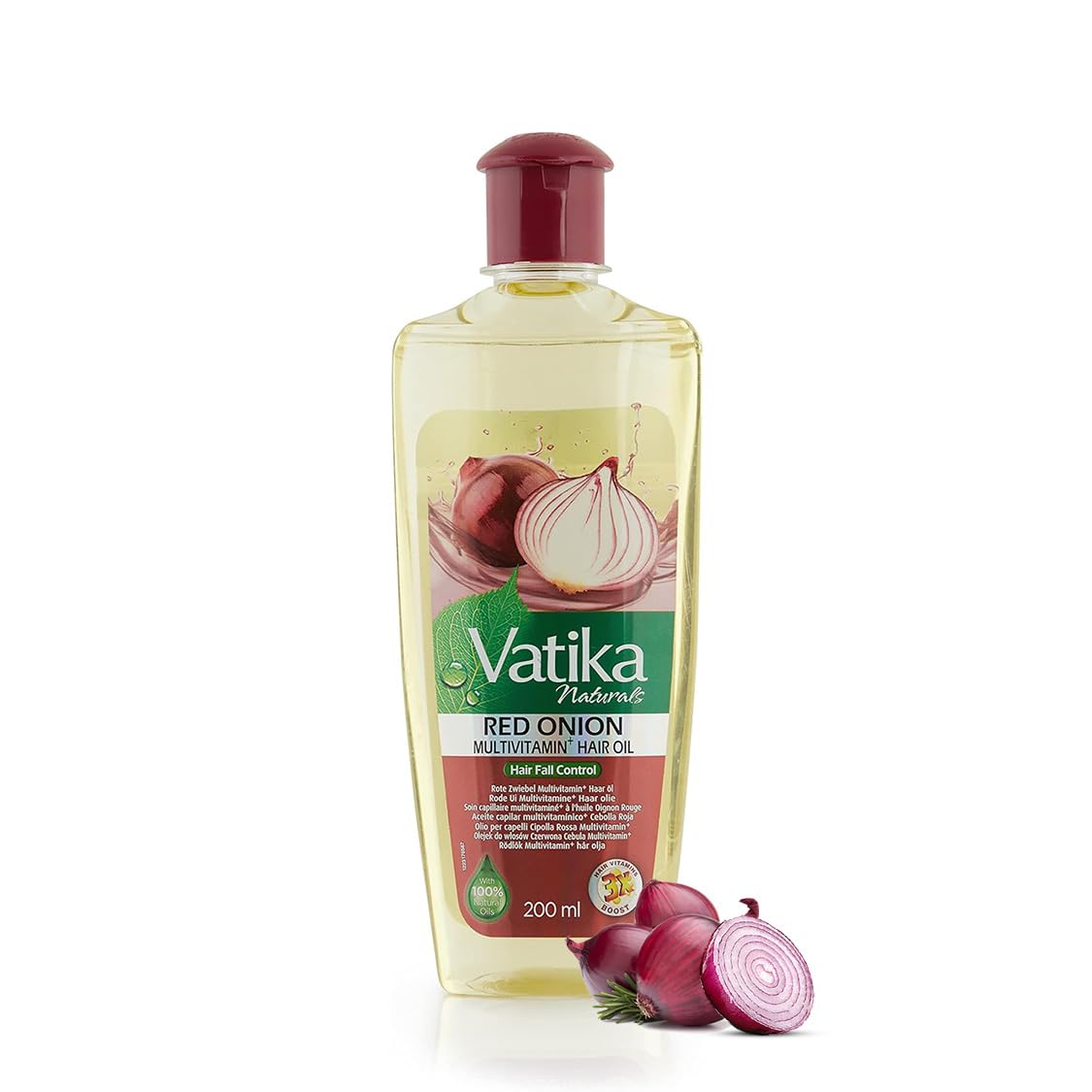 Vatika Naturals Red Onion Hair Oil 200ml for Anti Hair Fall and Strength